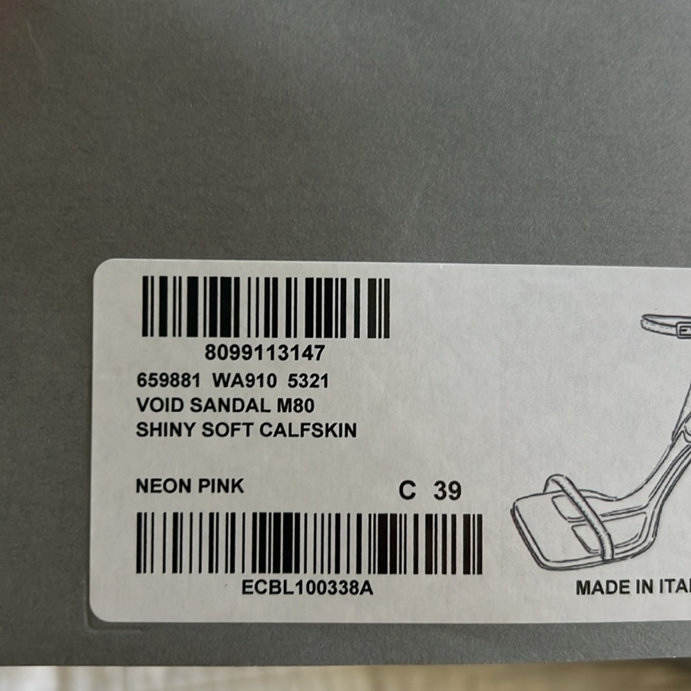 Balenciaga Void Calfskin Pink Sandals - Picture 14 of 14